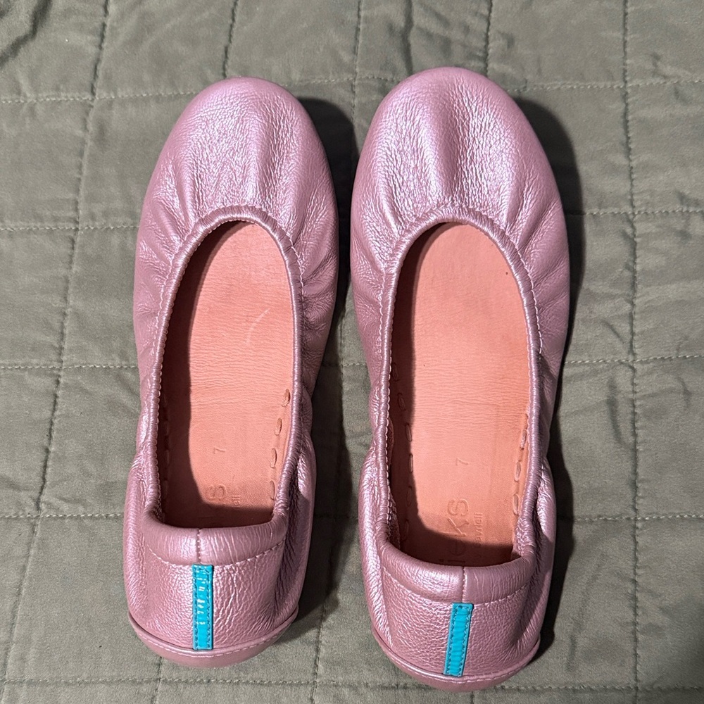 TIEKS ballet flats in Rosé metallic pink